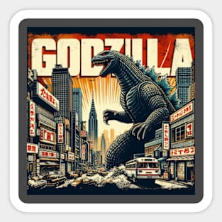 Godzilla is back in town. Sticker